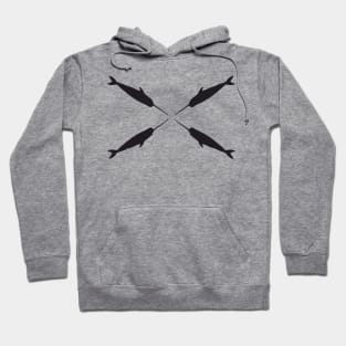 Narwhal pattern (Monodon monoceros) Hoodie